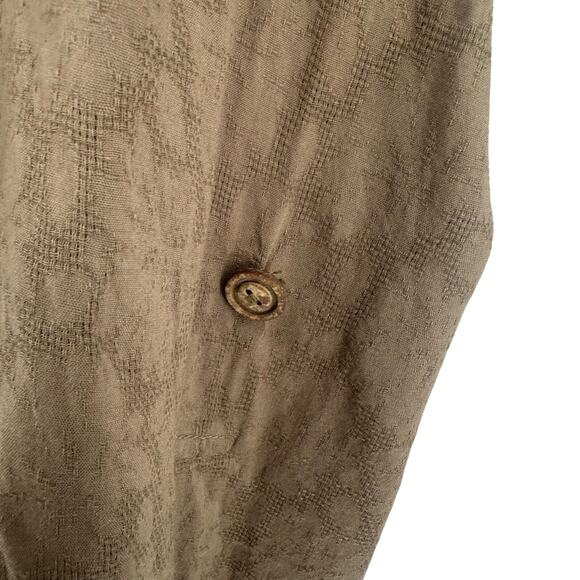 Free People Brown Short Sleeve Safari Utility Button Down Tunic 12 - Picture 5 of 8